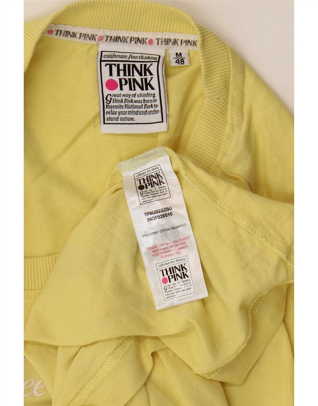 Мужская футболка Think Pink с рисунком Top IT 48, средний желтый хлопок