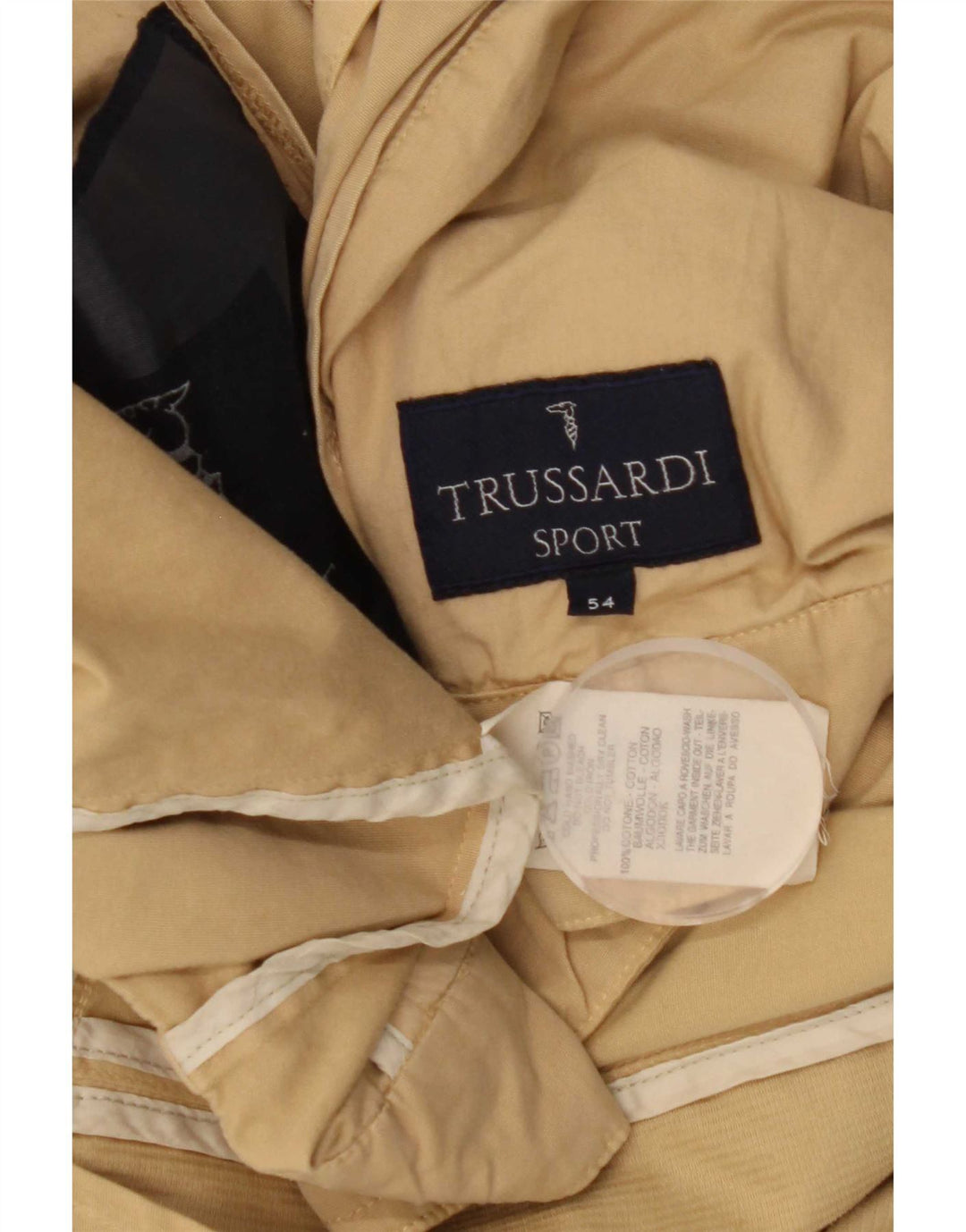 Мужская куртка-бомбер Trussardi IT 54 2XL Бежевый хлопок