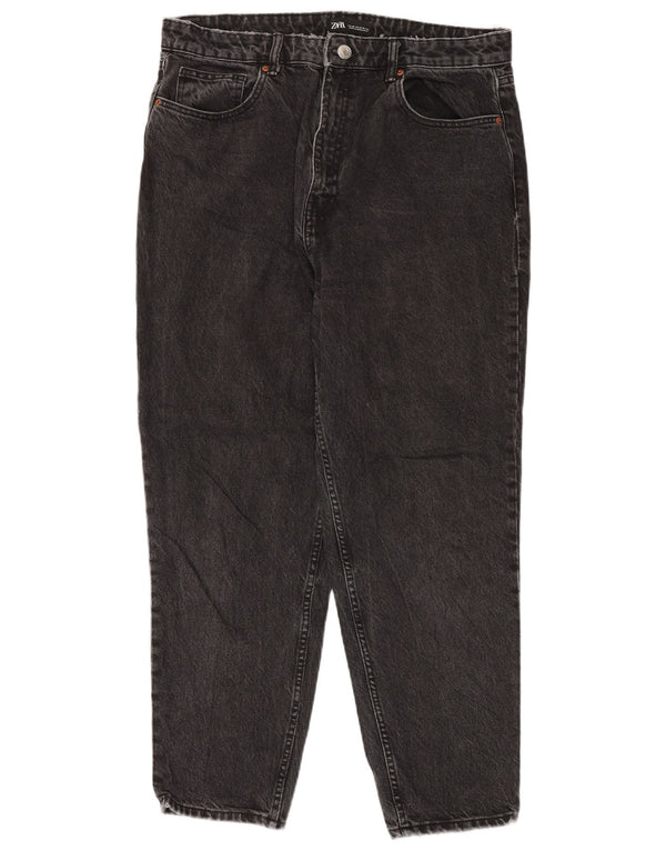 Женские зауженные джинсы Zara EU 46 2XL W36 L28, черный хлопок