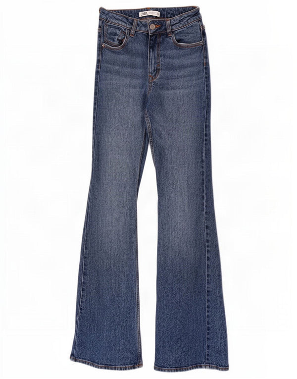 Zara Женские расклешенные джинсы EU 34 2XS W24 L34 Синий хлопок