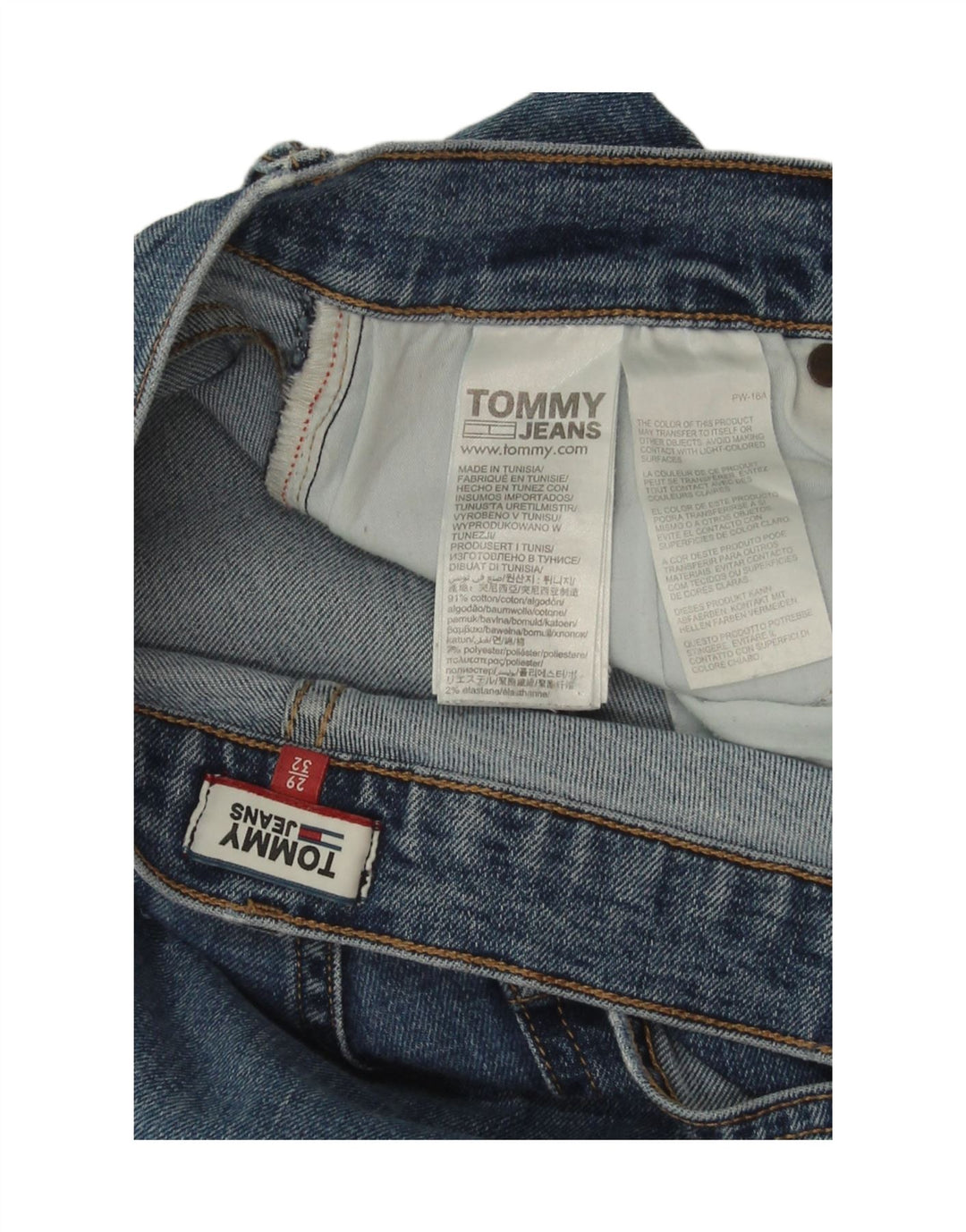 Tommy Hilfiger Женские джинсы Bootcut со средней посадкой W29 L25 Синие хлопковые