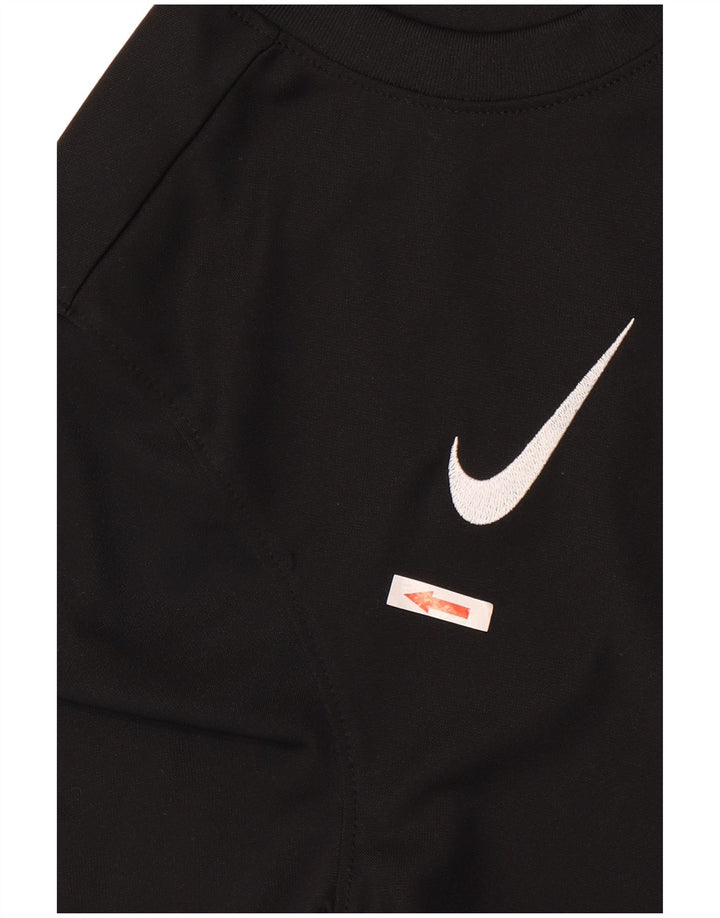Мужская тонкая футболка Nike Dri Fit, маленький черный полиэстер