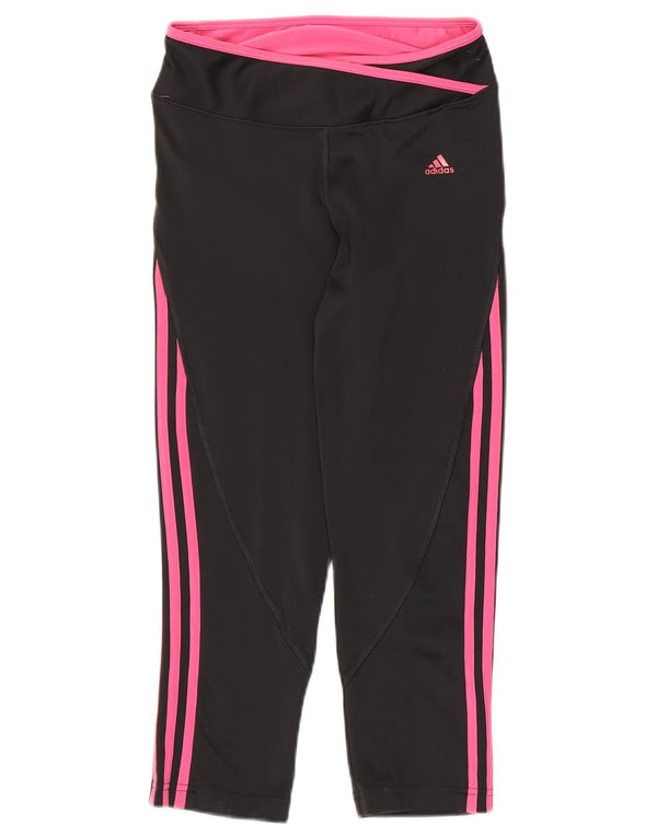 Женские леггинсы-капри Adidas Climalite UK 8, маленькие черные из полиэстера