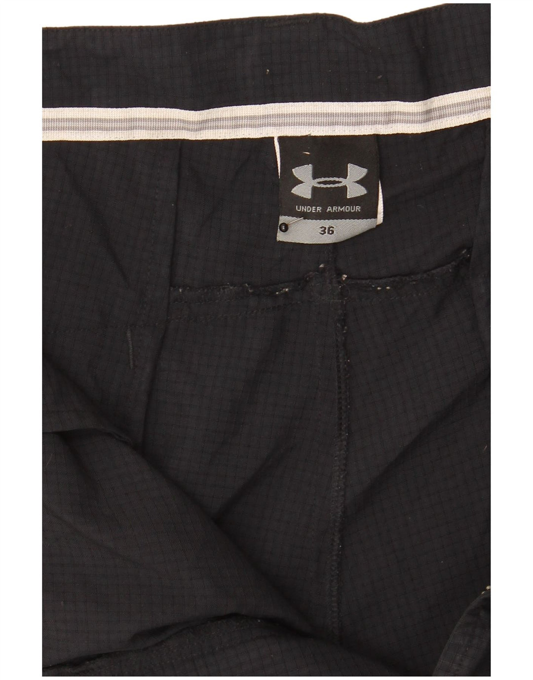 Мужские шорты-карго Under Armour W36, большие черные в клетку