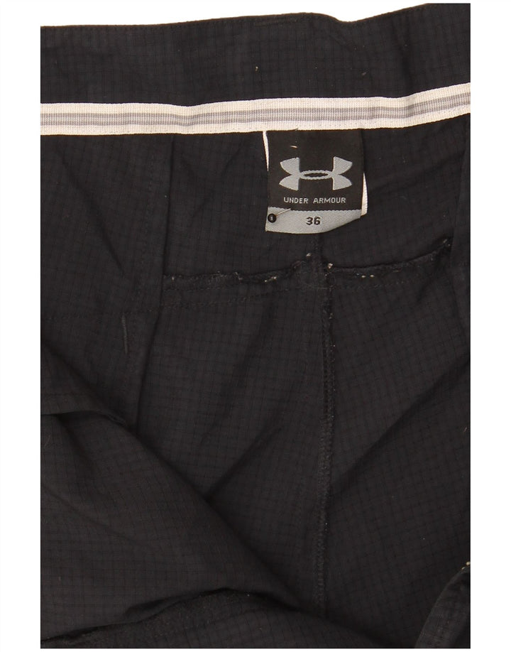Мужские шорты-карго Under Armour W36, большие черные в клетку