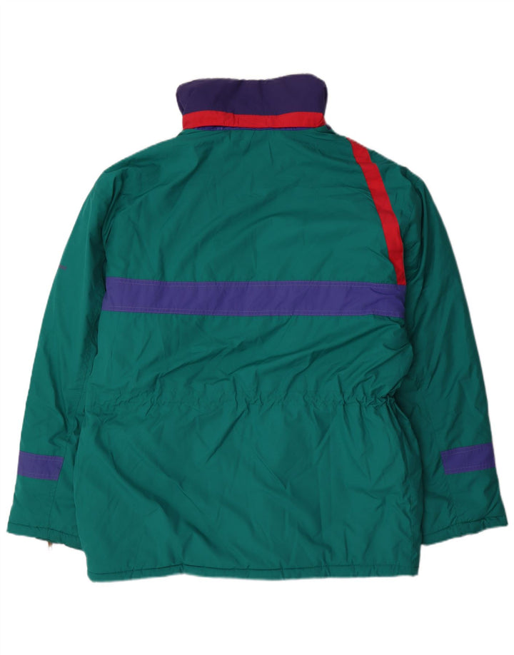 Мужская лыжная куртка Sergio Tacchini UK 38, средний синий полиэстер с цветными блоками
