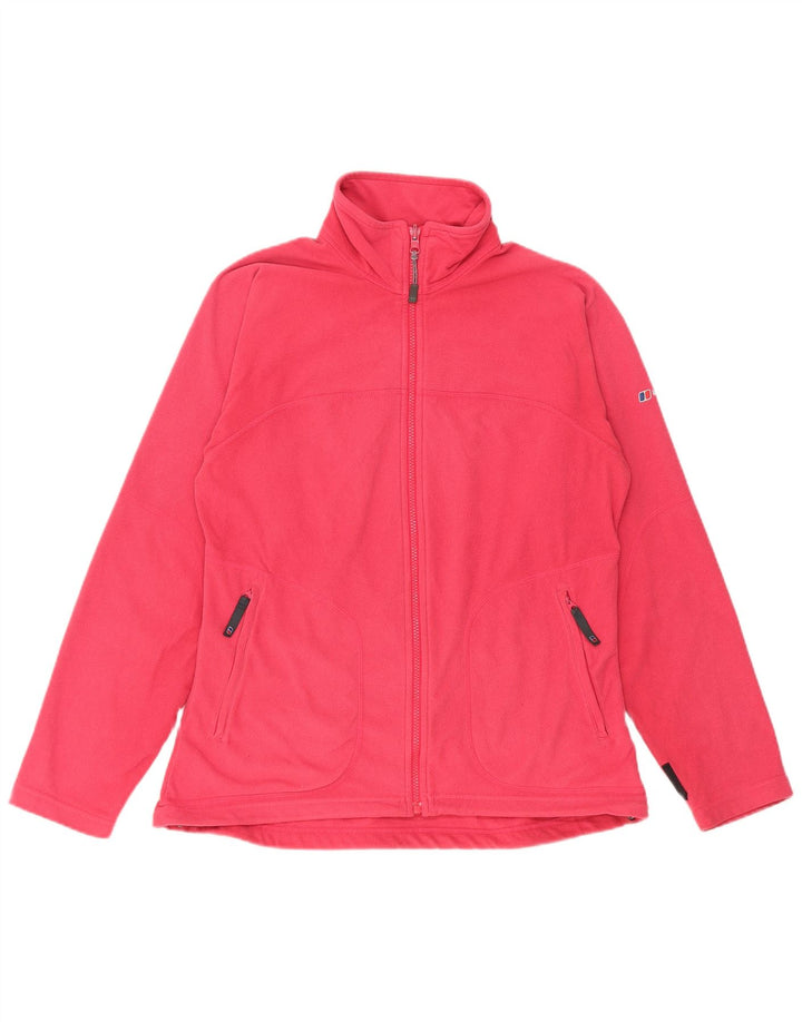 Женская флисовая куртка Berghaus UK 14, полиэстер среднего розового цвета