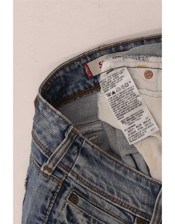 Женские узкие джинсы Levi's 571 W28 L34 синие, хлопок
