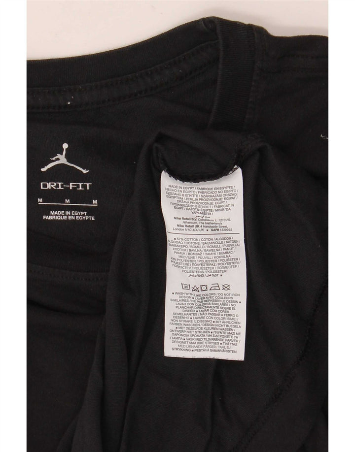 Мужская футболка Jordan Dri Fit из хлопка среднего размера, черная
