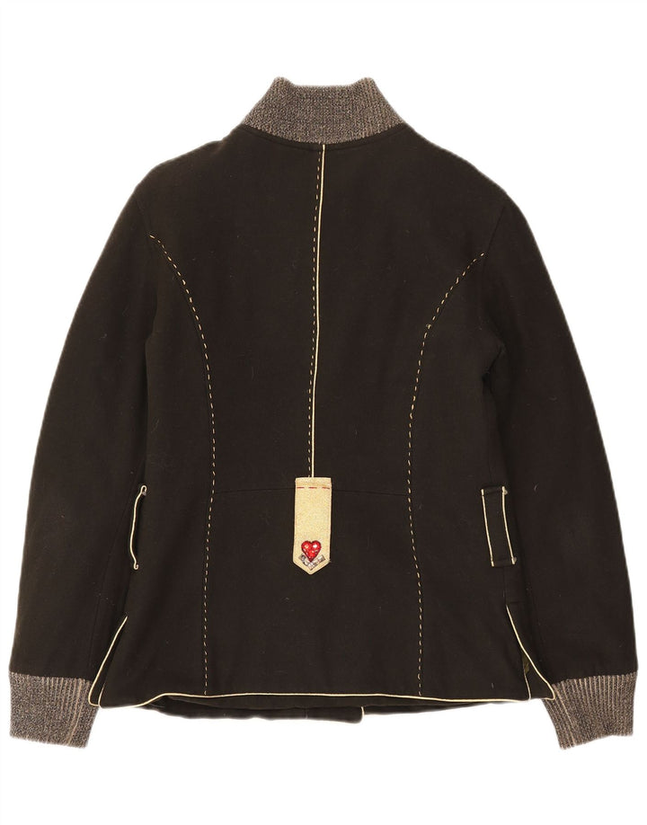 Женская куртка-бомбер с графическим рисунком Calvin Klein UK 14, большая шерсть цвета хаки