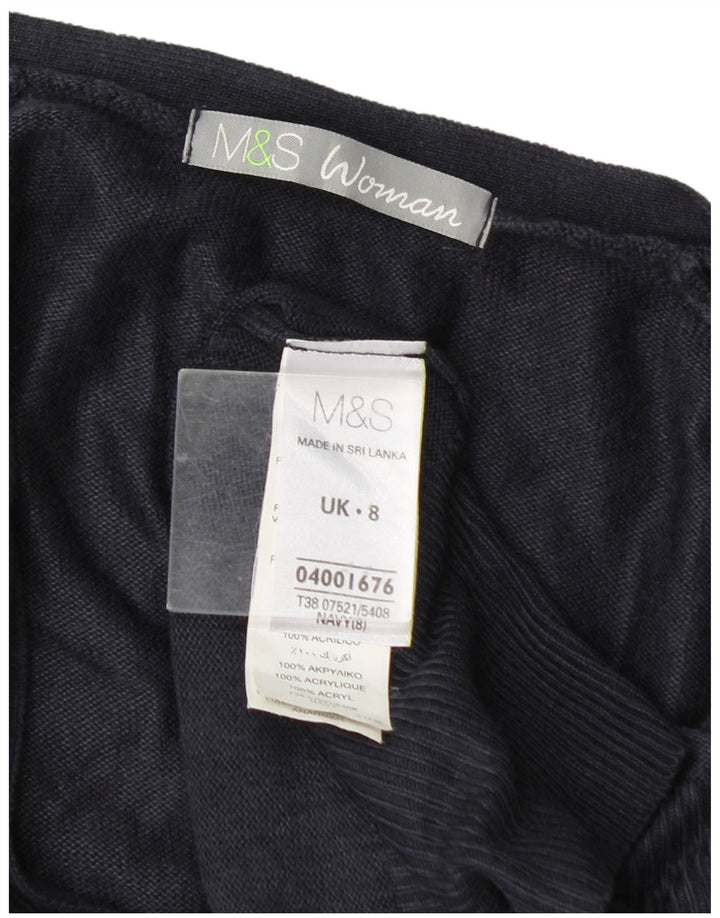 Женский кардиган Marks & Spencer UK 8, маленький темно-синий акрил