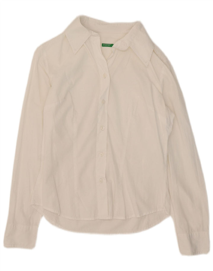Рубашка женская Benetton UK 12 средняя белая