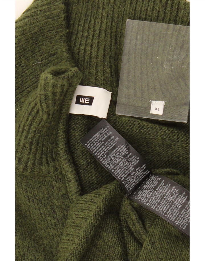 Мужской джемпер WE с воротником на молнии, свитер XL цвета хаки, шерсть Fair Isle