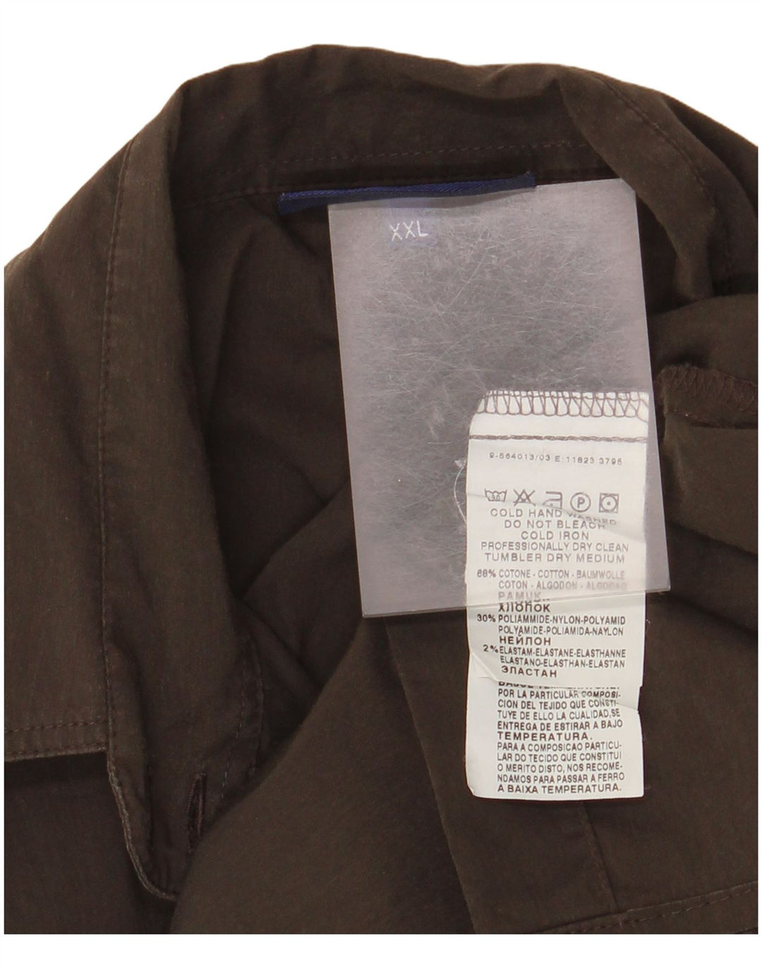 TRUSSARDI JEANS Женская рубашка UK 20 2XL Коричневый хлопок