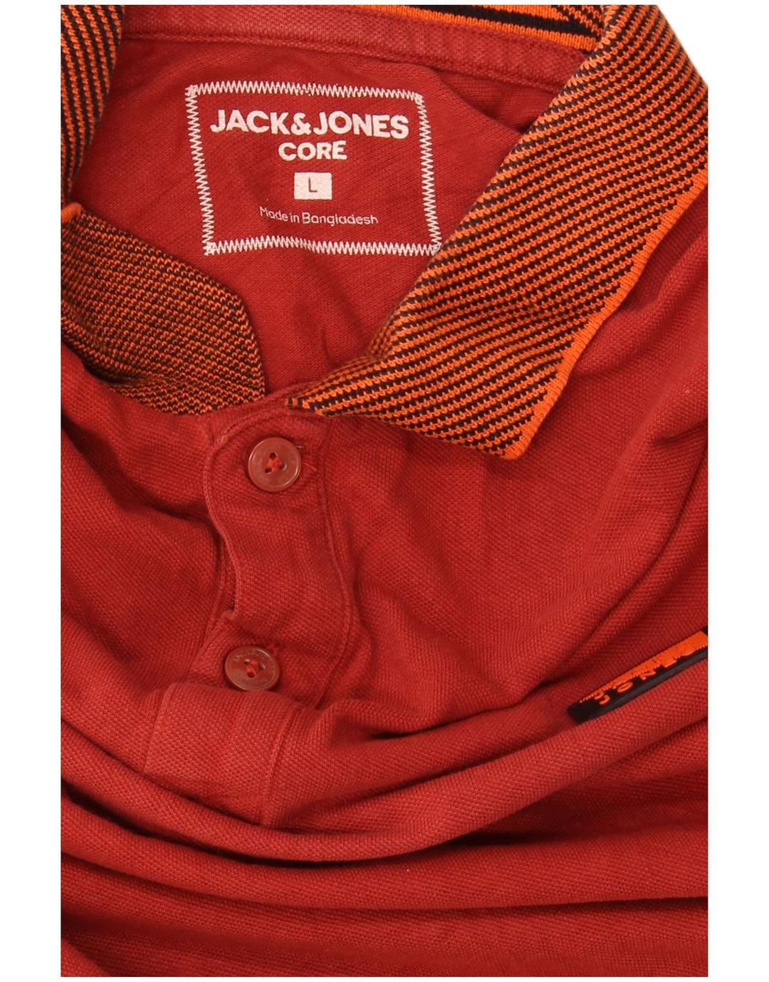 Мужская рубашка-поло JACK & JONES, большая красная, хлопковая