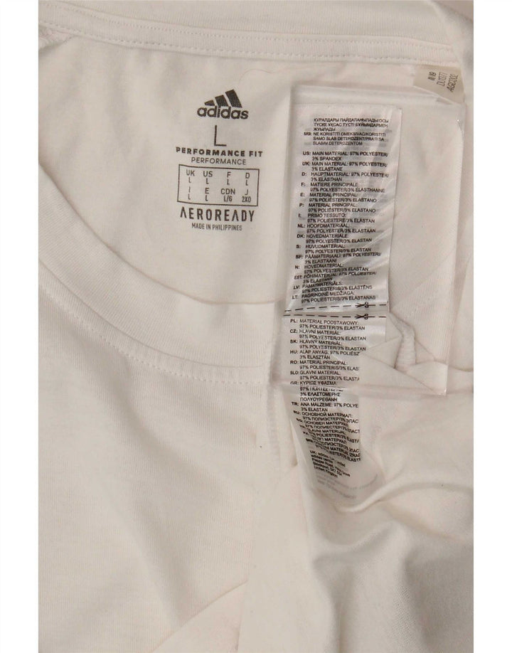 Мужская футболка Adidas Aeroready, большой белый полиэстер