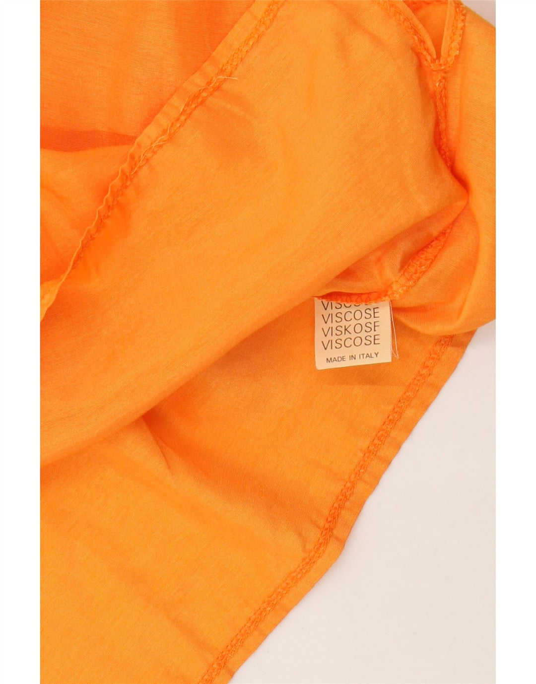 VINTAGE Womens Sleeveless Blouse Top UK 12 Medium Orange Viscose Vintage Vintage and Second-Hand Vintage from Messina Hembry 