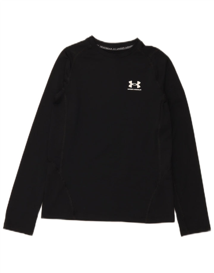 Топ Under Armour Heat Gear для мальчиков, длинный рукав, 9–10 лет, средний черный