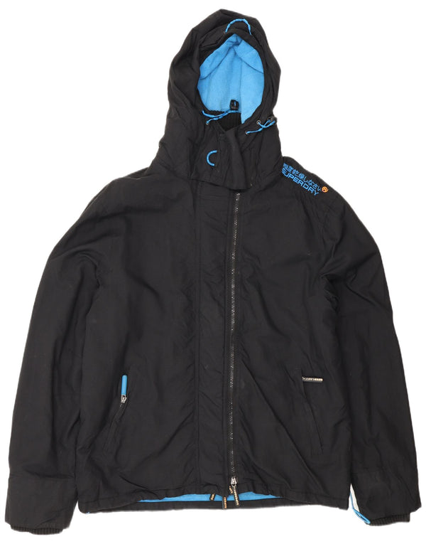 Мужская ветровка Superdry из шерпа с капюшоном UK 44 2XL, черная