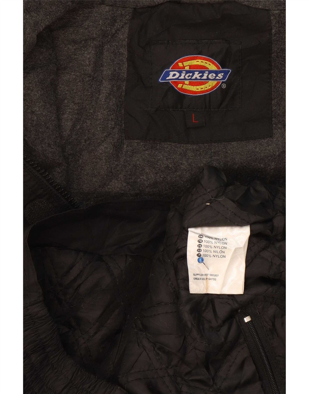 Мужская куртка-бомбер с капюшоном Dickies UK 40, большая черная нейлоновая куртка
