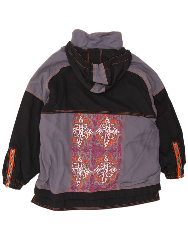 Мужская лыжная куртка Ellesse с капюшоном UK 42 XL, серая с цветными блоками, полиамид