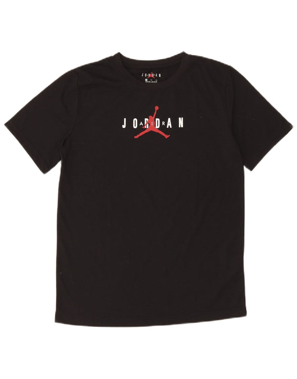 Футболка с рисунком Jordan для мальчиков, топ 13–14 лет, XL, черный полиэстер