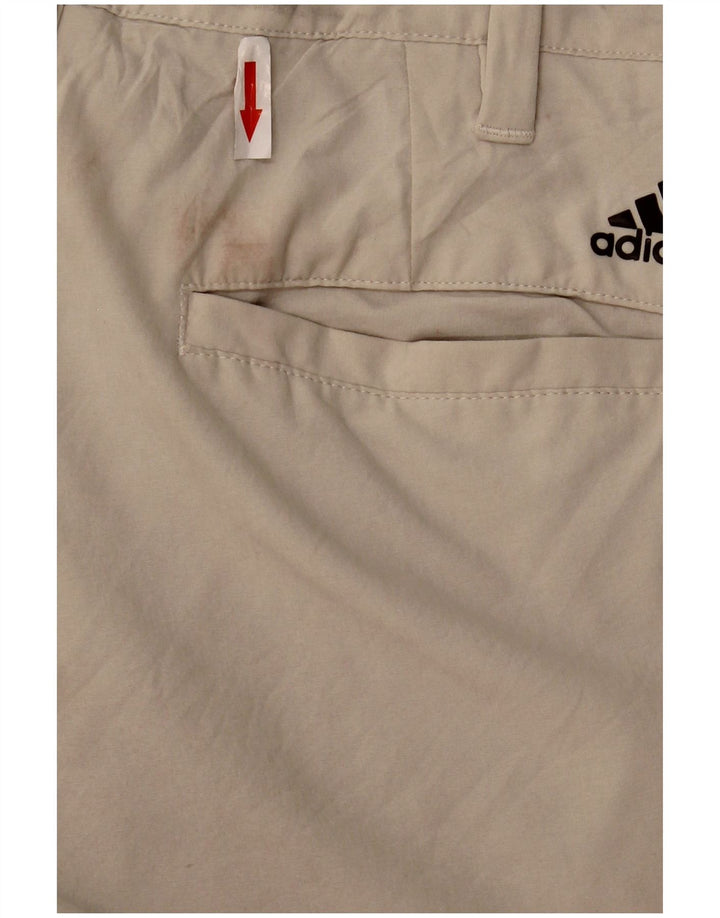 Мужские прямые брюки-чиносы Adidas W30 L32 бежевого цвета из полиэстера