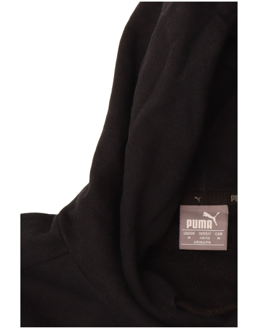 Мужской джемпер с капюшоном PUMA, черный, хлопковый, среднего размера