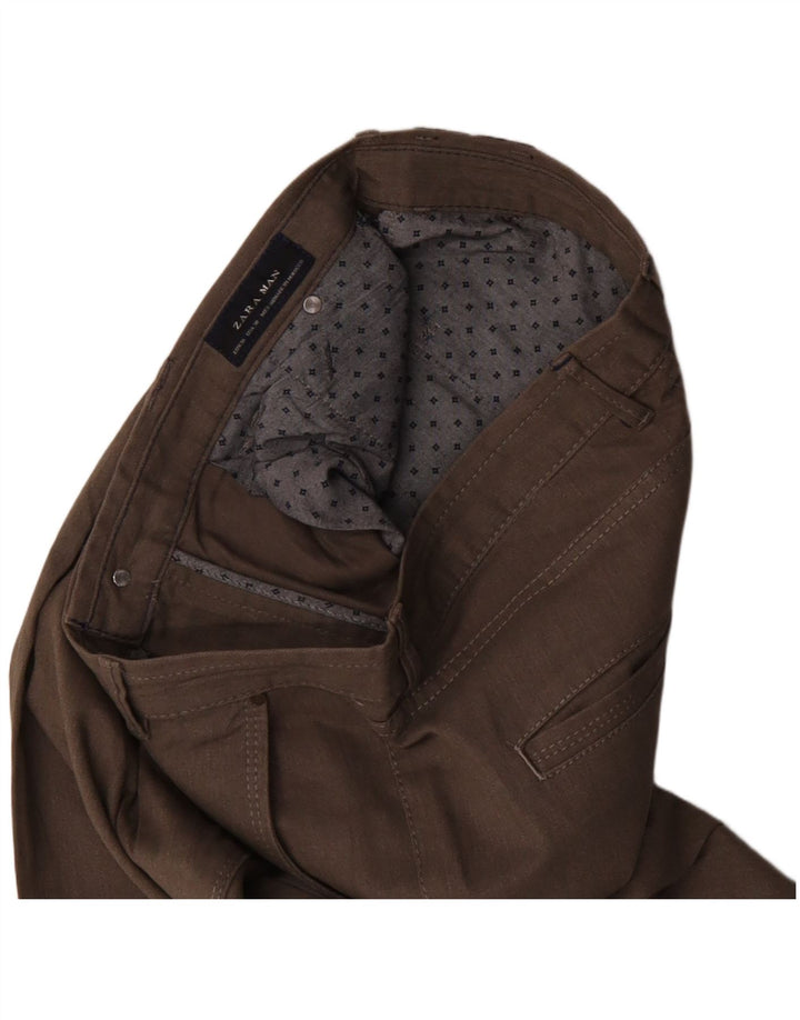 Мужские узкие брюки-чиносы Zara EU 38 Small W30 L31 Коричневые