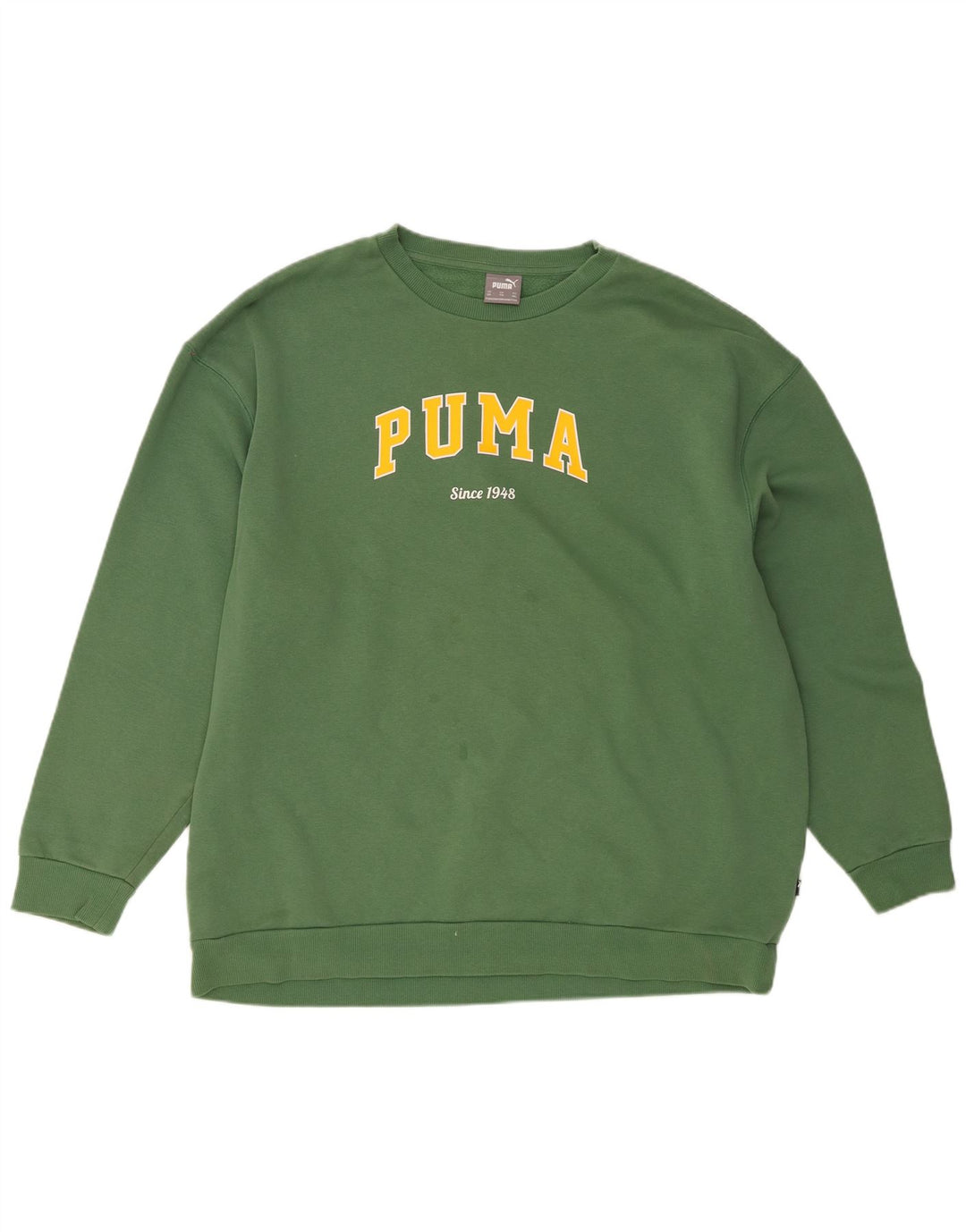 PUMA Mens Graphic Sweatshirt Jumper 2XL Green Cotton
