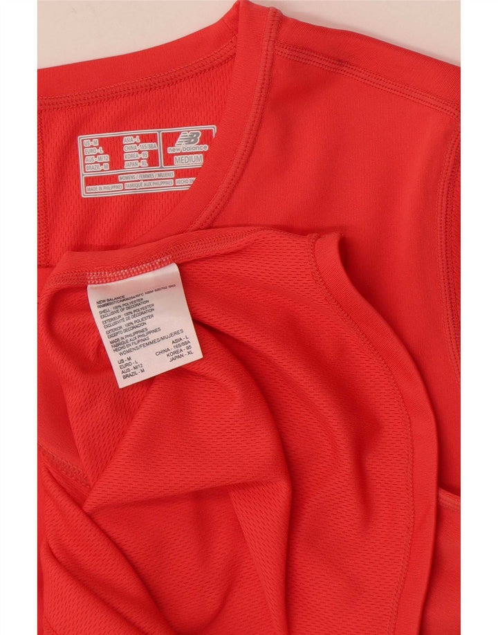 Женская футболка New Balance Top UK 14, большой красный полиэстер