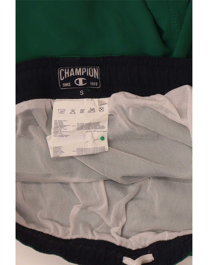 Мужские шорты для плавания Champion с рисунком, маленькие, зеленые, из полиамида