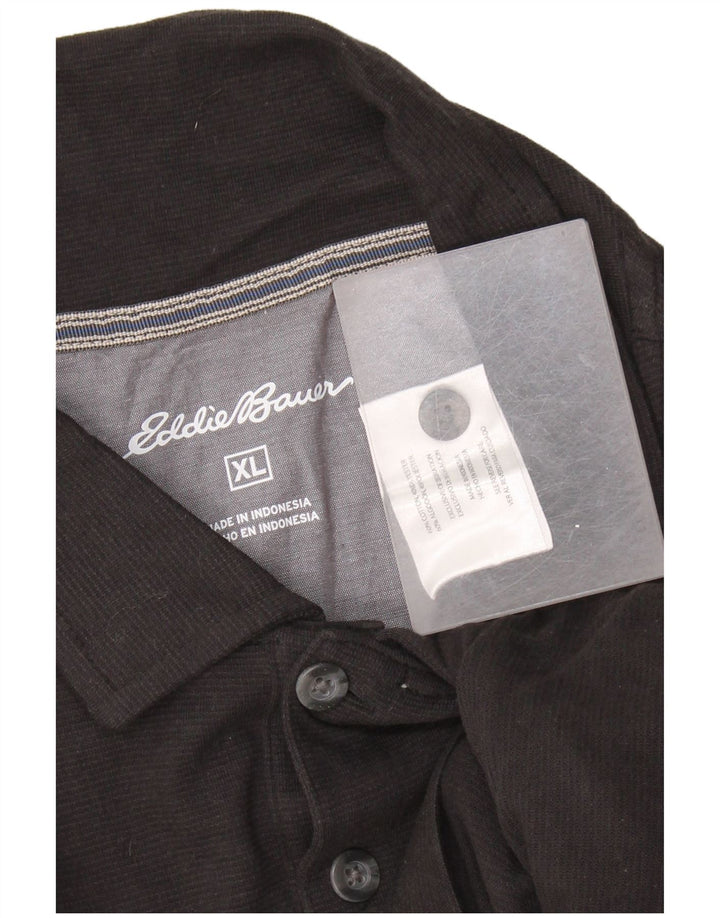 Мужская рубашка-поло Eddie Bauer XL, черный хлопок