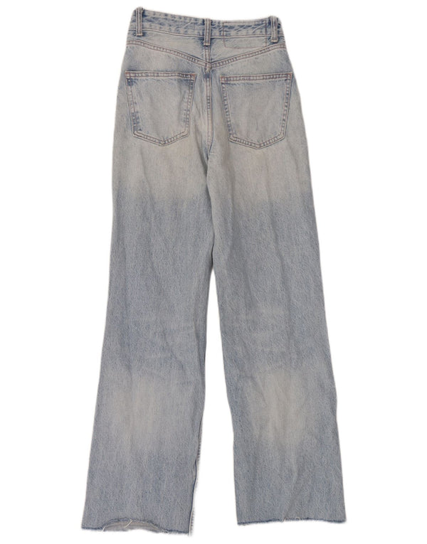 Женские широкие джинсы с высокой посадкой Zara EU 34 2XS W24 L30 синие