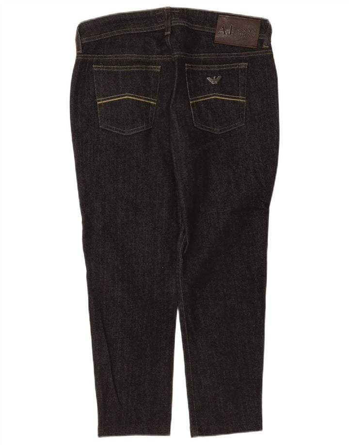 Женские укороченные джинсы Armani W29 L23, черный хлопок