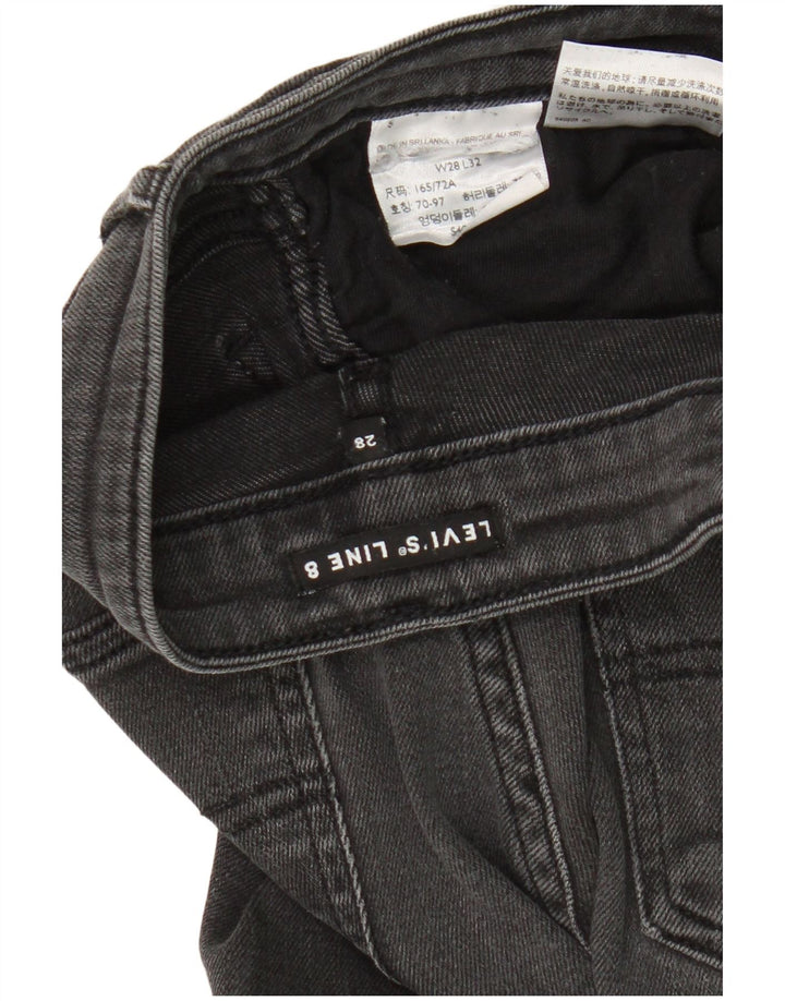 Джинсы скинни Levi's Line 8 W28 L32 Серые