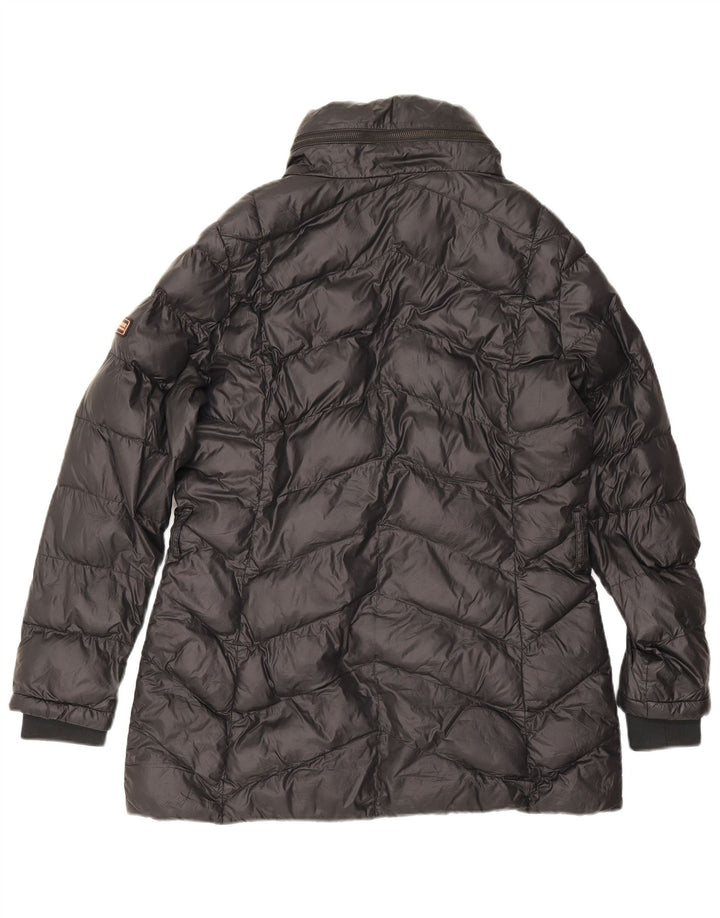 Женская стеганая куртка с капюшоном Barbour UK 16, большая, черная, полиамид