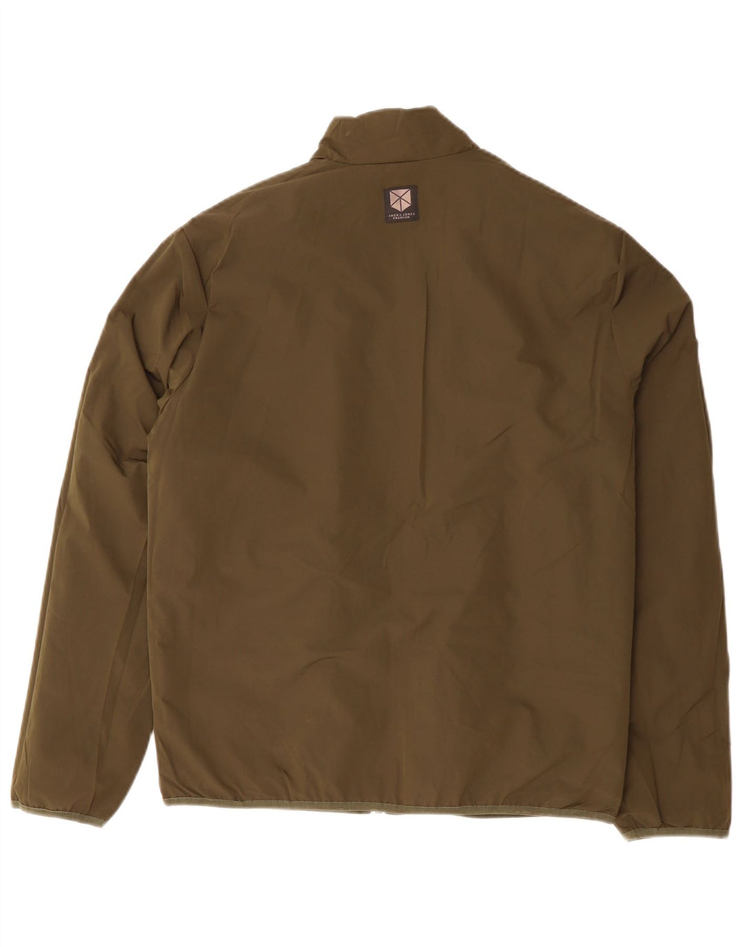 Мужская двусторонняя стеганая куртка Jack & Jones UK 38, средний зеленый полиэстер