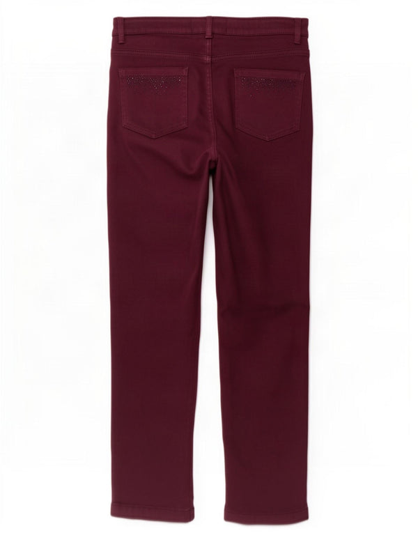 Женские прямые повседневные брюки Marks & Spencer UK 12 Medium W30 L28 Фиолетовые