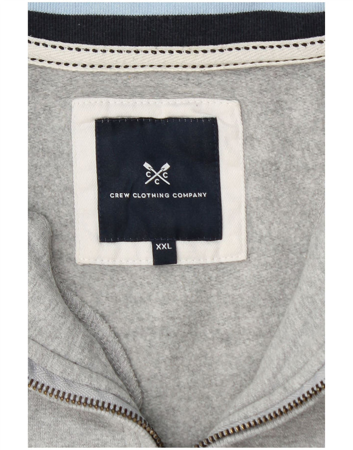 Женский свитер с воротником на молнии, джемпер UK 20, размер 2XL, серый хлопок, одежда для экипажа