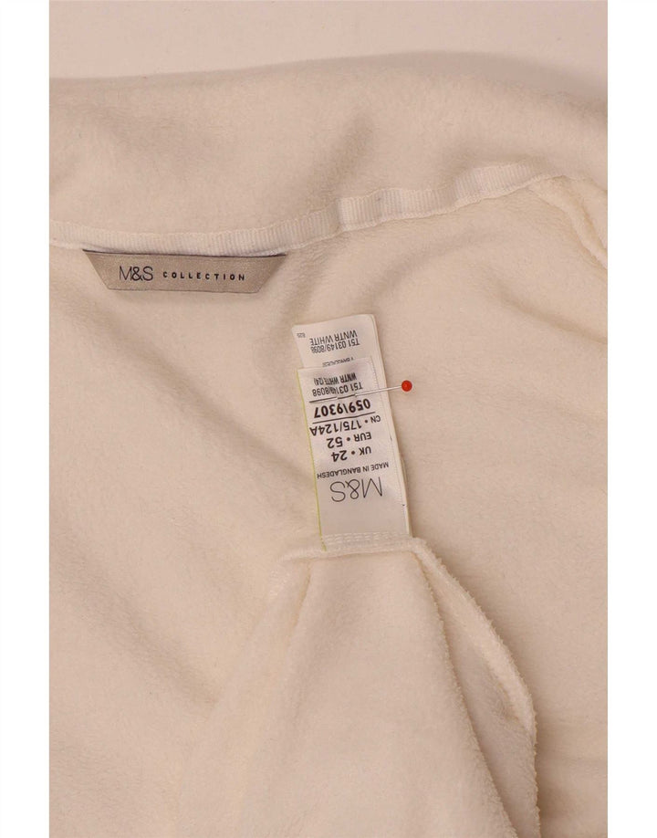 Женская флисовая куртка Marks & Spencer UK 24 4XL, белый полиэстер