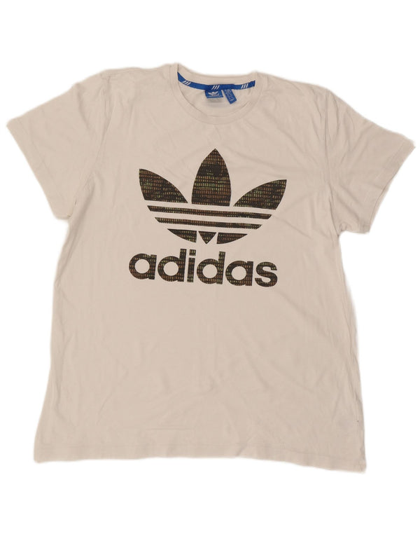 Adidas Мужская футболка с рисунком Top XL Белый хлопок