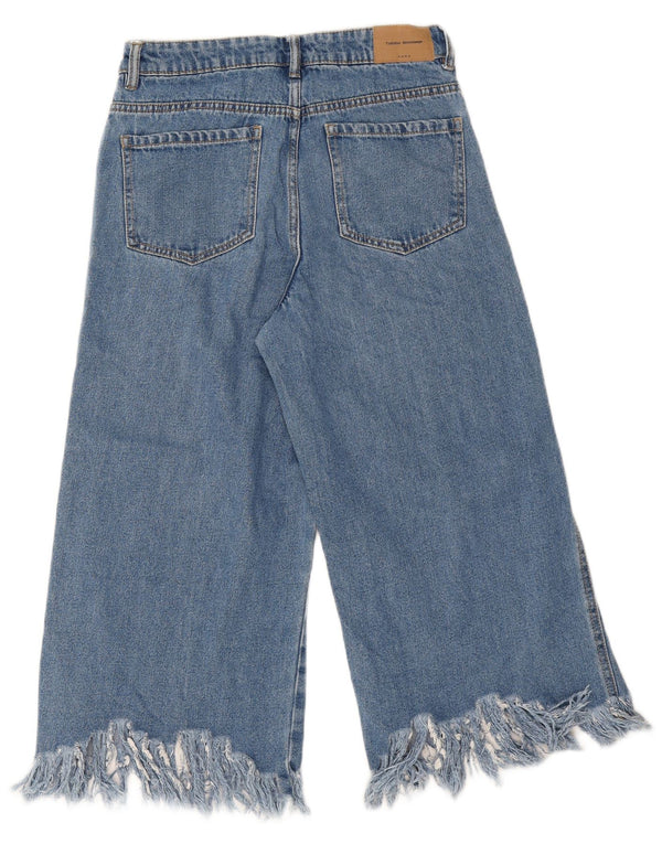 Женские широкие джинсы-капри Zara Trafaluc EU 34 2XS W24 L20, синий хлопок