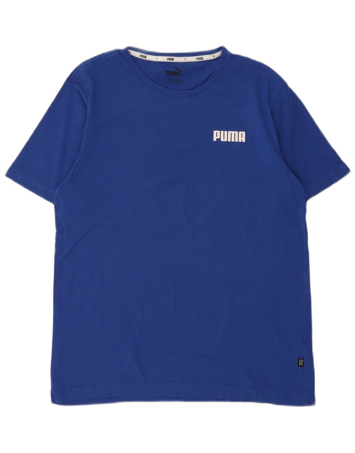 Мужская футболка Puma из хлопка среднего синего цвета