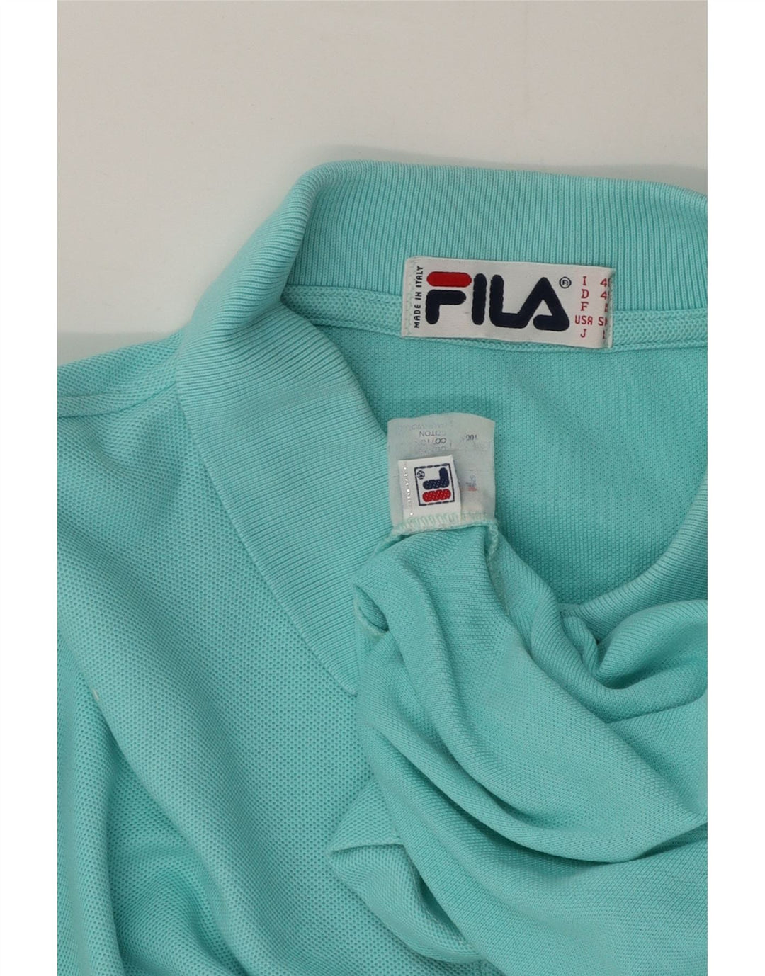 Мужская рубашка-поло Fila IT 48 Medium Бирюзовый Хлопок