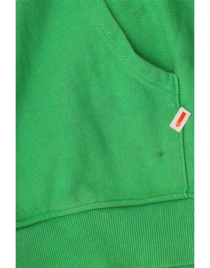 CHAMPION Mens Graphic Hoodie Jumper Medium Green Cotton