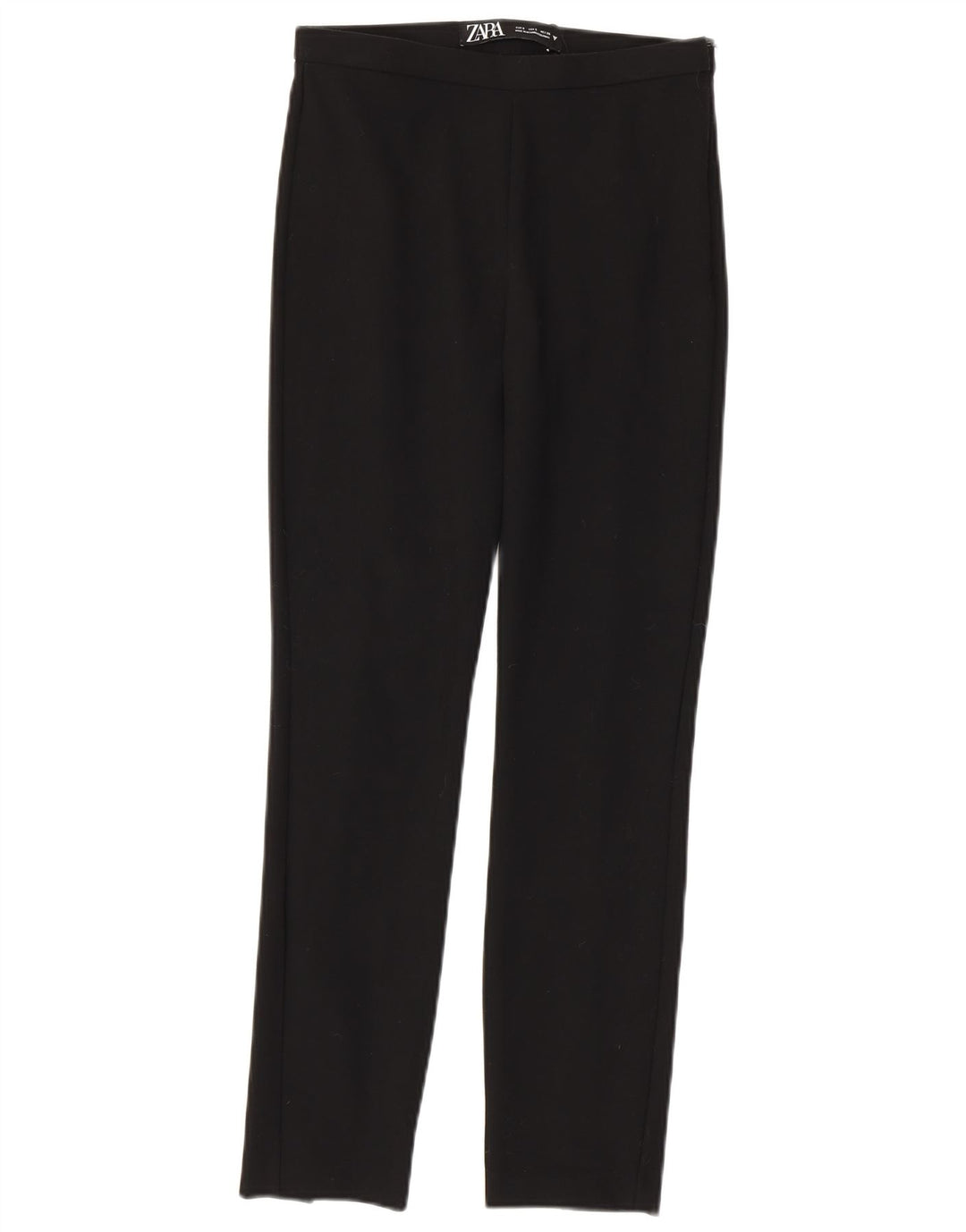 Женские узкие повседневные брюки ZARA, маленькие W26 L27, черные, полиэстер