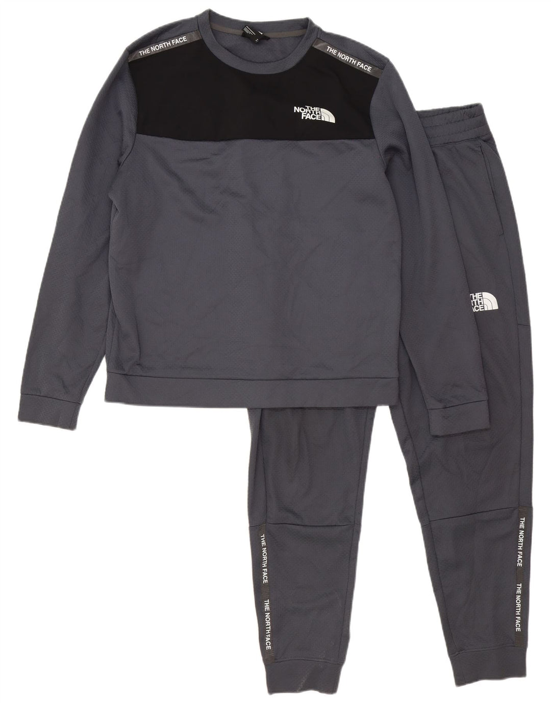 Мужской спортивный костюм с графическим рисунком The North Face, средний серый с цветными блоками