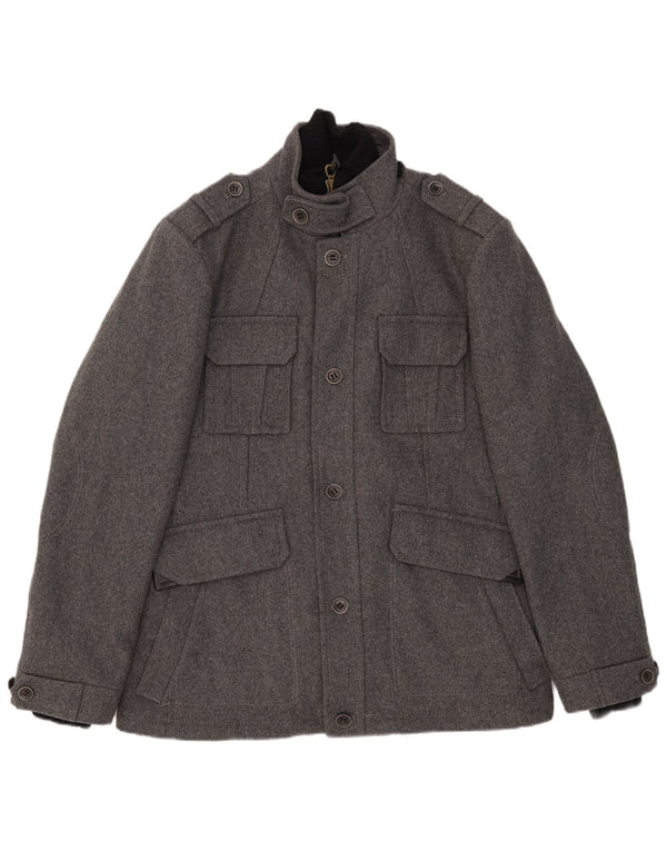Мужская куртка Esprit в стиле милитари UK 42 XL серая шерсть