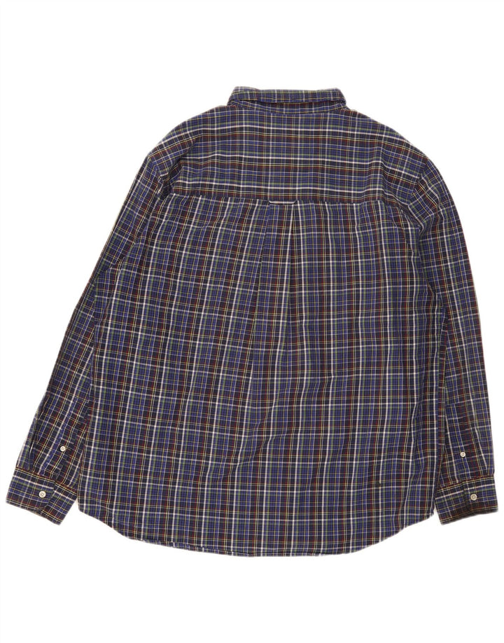 Мужская рубашка Chaps Easy Care XL, синяя клетка, хлопок